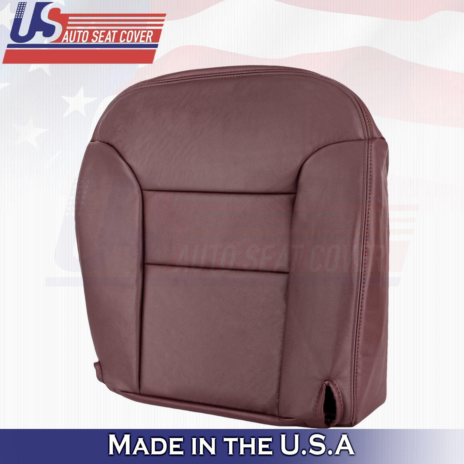 1995 to 2000 For Chevy Silverado 3500 Driver Passenger Bottom Leather Covers Red