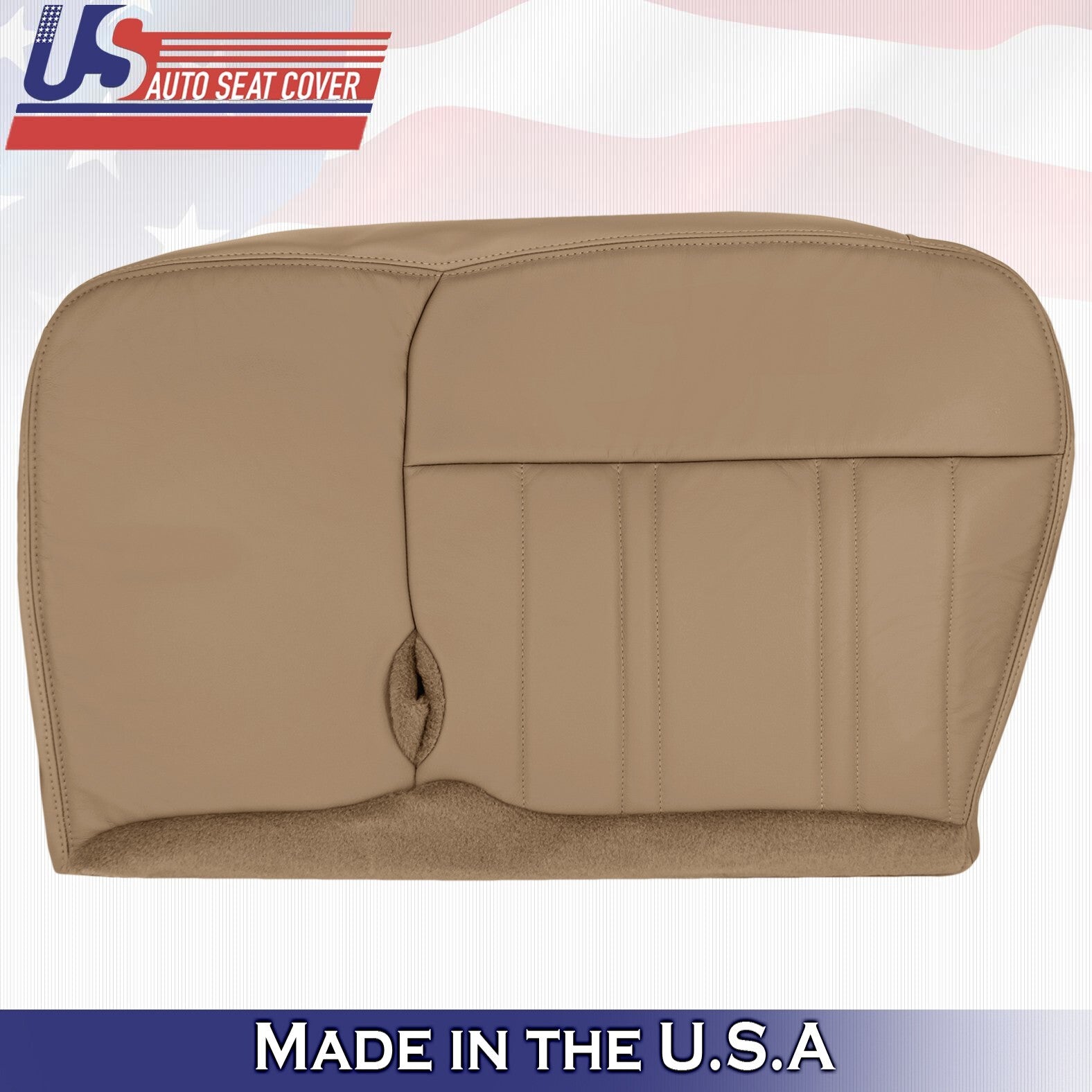 1997 For Ford F150 Lariat XLT Front Passenger Bottom Leather Seat Covers Tan