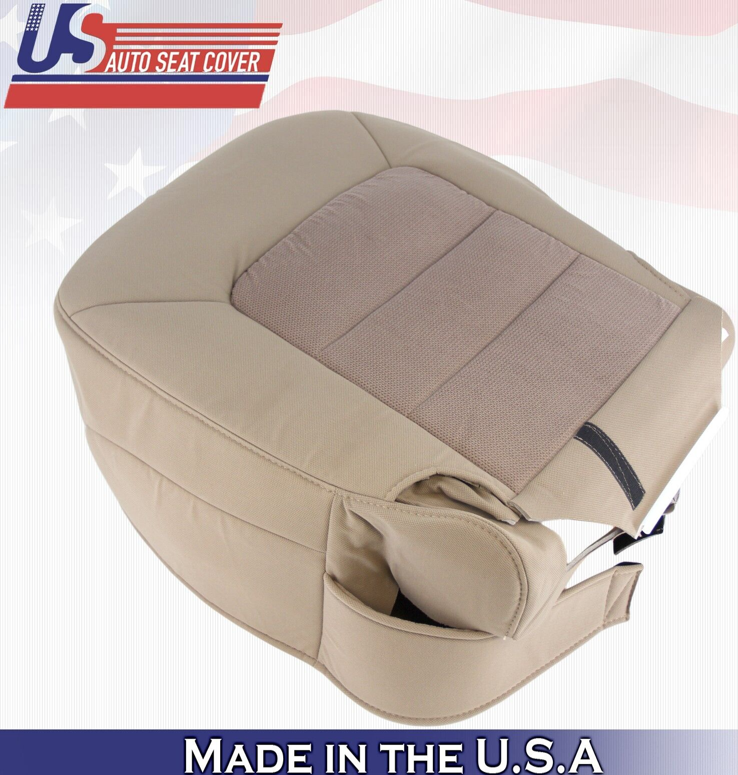 2003 2004 For Ford Expedition XLT Front Passenger Bottom Cloth Seat Cover Tan