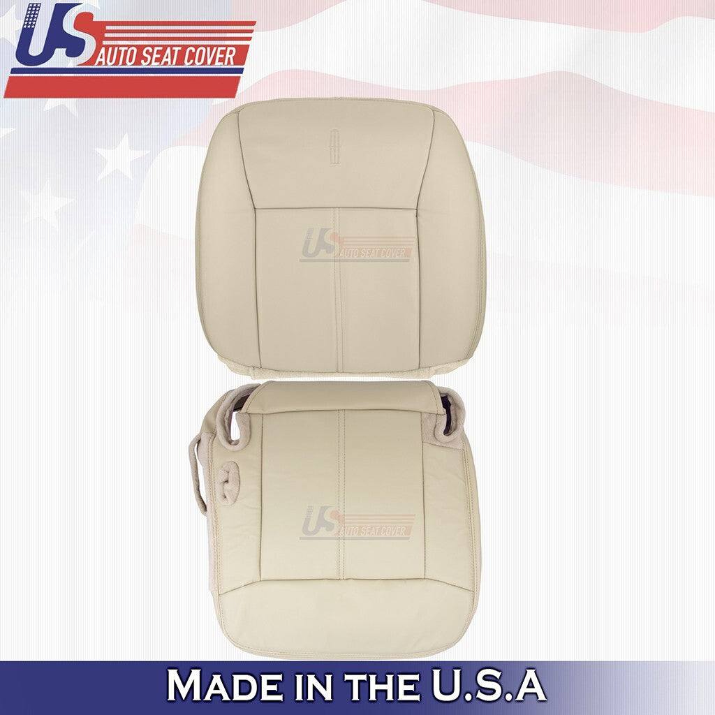 2003 2004 2005 2006 Fits Lincoln Town Car Driver Top Bottom Leather Cover Tan