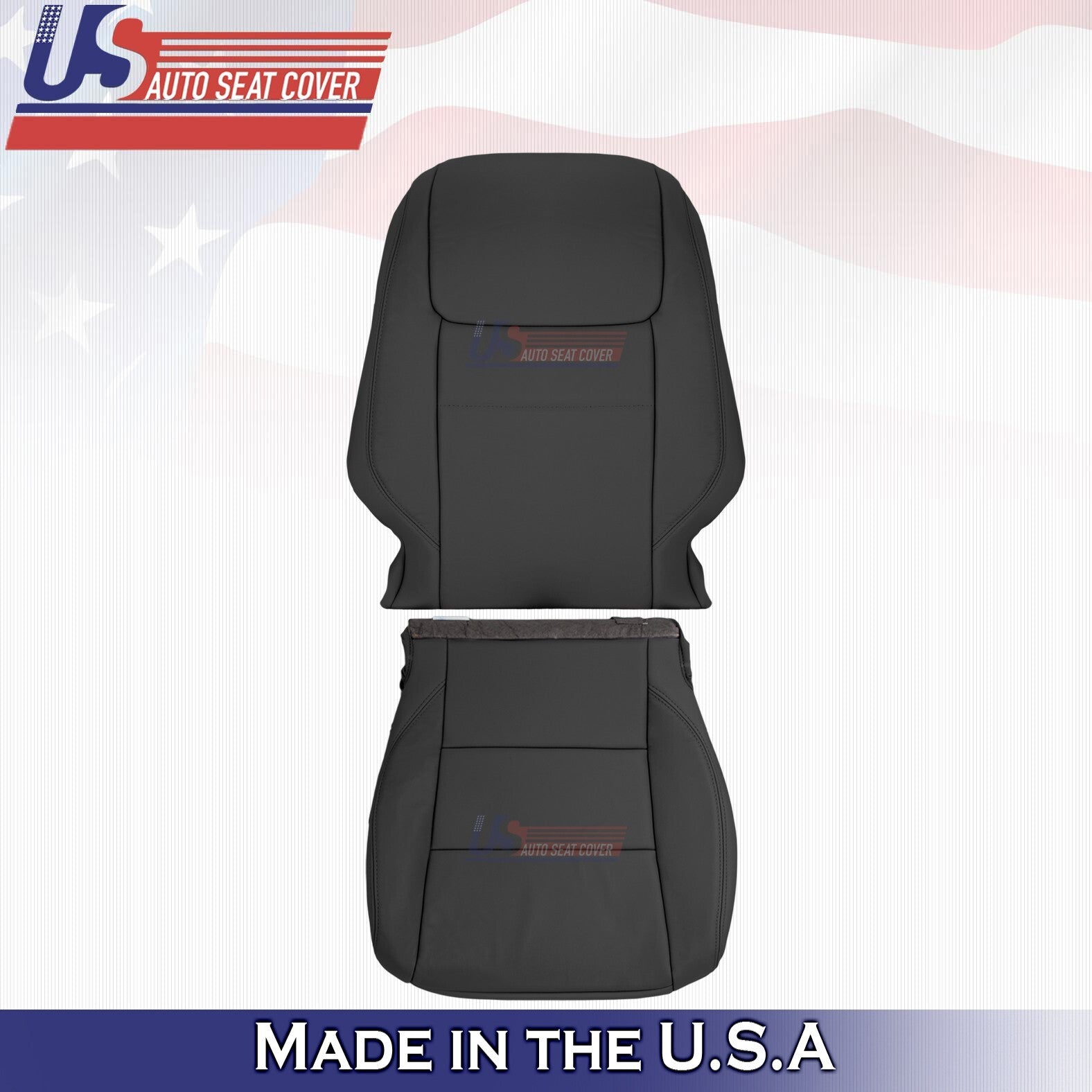 2017 to 2020 Fits Toyota Sienna Driver Bottom & Top Leather Seat Cover Black