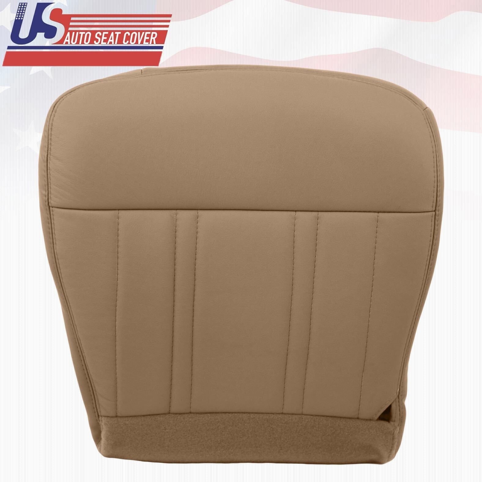 1998 For Ford F150 Lariat XLT Driver & Passenger Bottom Leather Seat Covers Tan