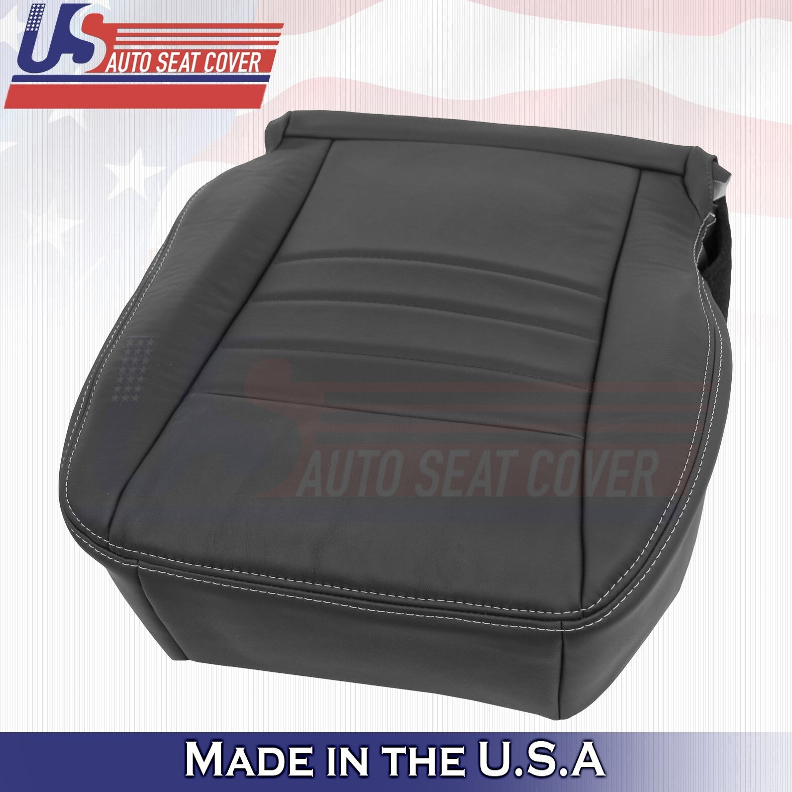 2011 2012 For Dodge Charger SXT Front Passenger Top & Bottom Leather Covers BLK