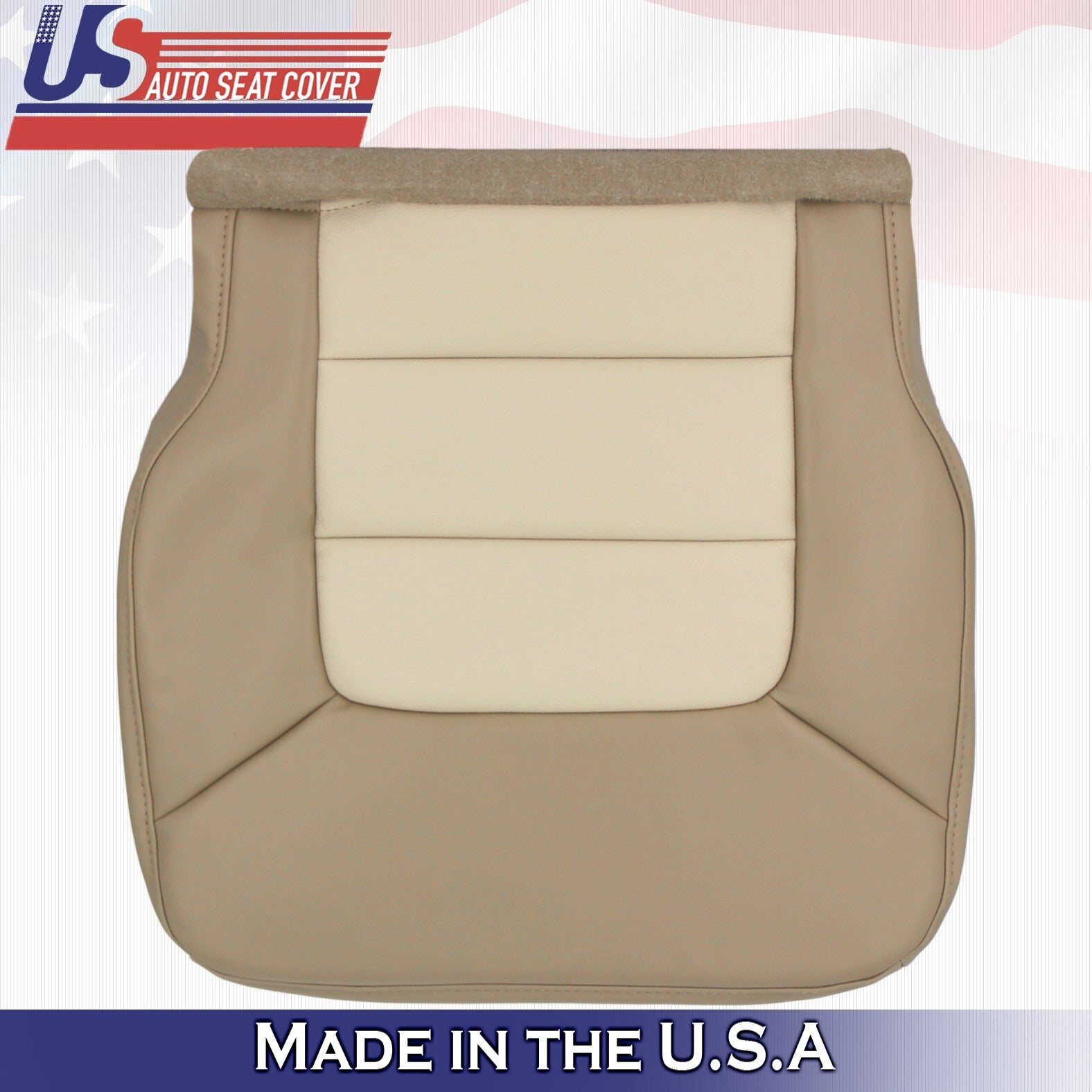 2003 For Ford Expedition 2nd Row Driver & Passenger Bottom Leather Covers Tan