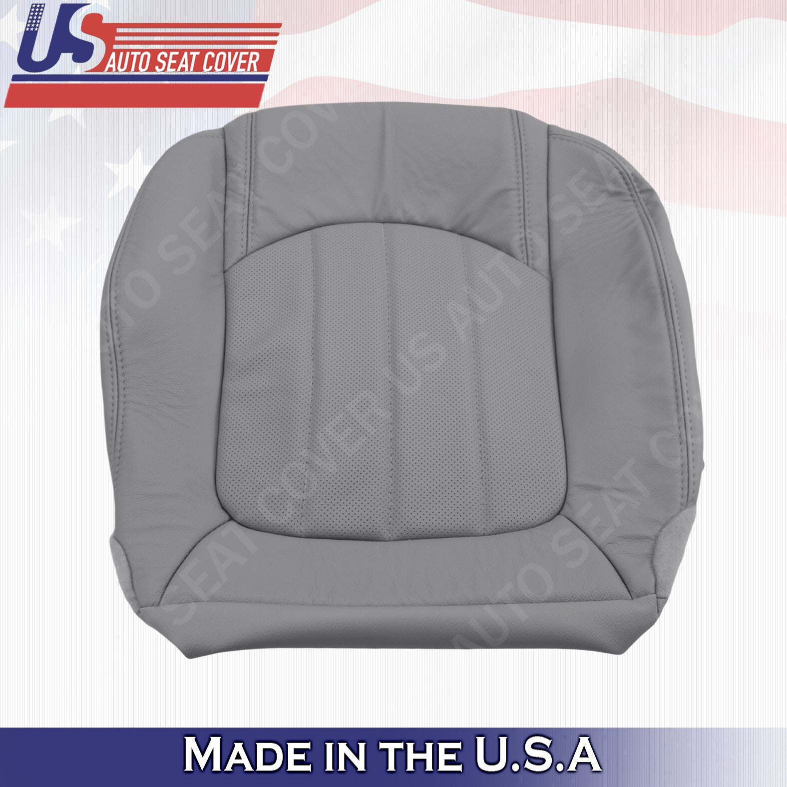 2008 to 2012 Buick Enclave Front lower Bottom Perforated Leather Seat Cover Gray
