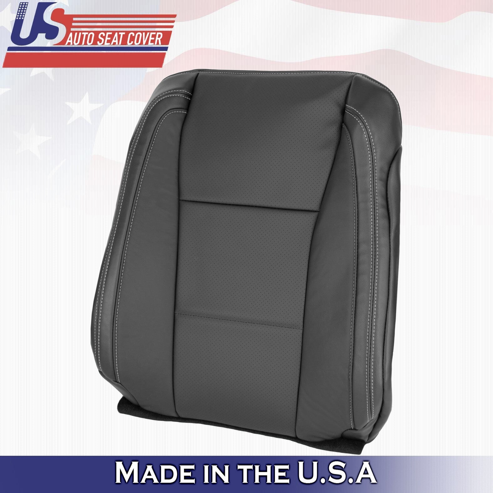 2015 2016 2017 Fits Ford F150 Lariat Passenger Top Perf Leather Seat Cover Black