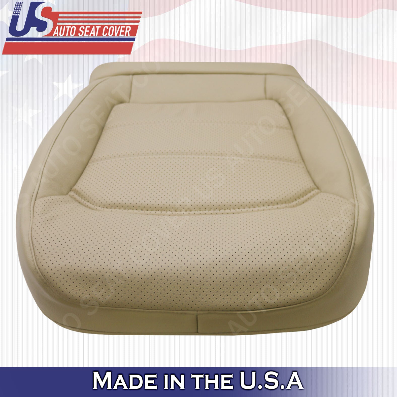 Driver- Passenger Bottom Leather Covers Tan Fits For Volkswagen Passat 2012-2020