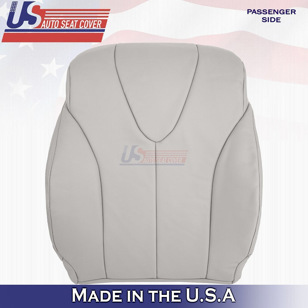 2007 to 2011 Fits Toyota Camry Passenger Bottom & Top Leather Seat Cover Gray