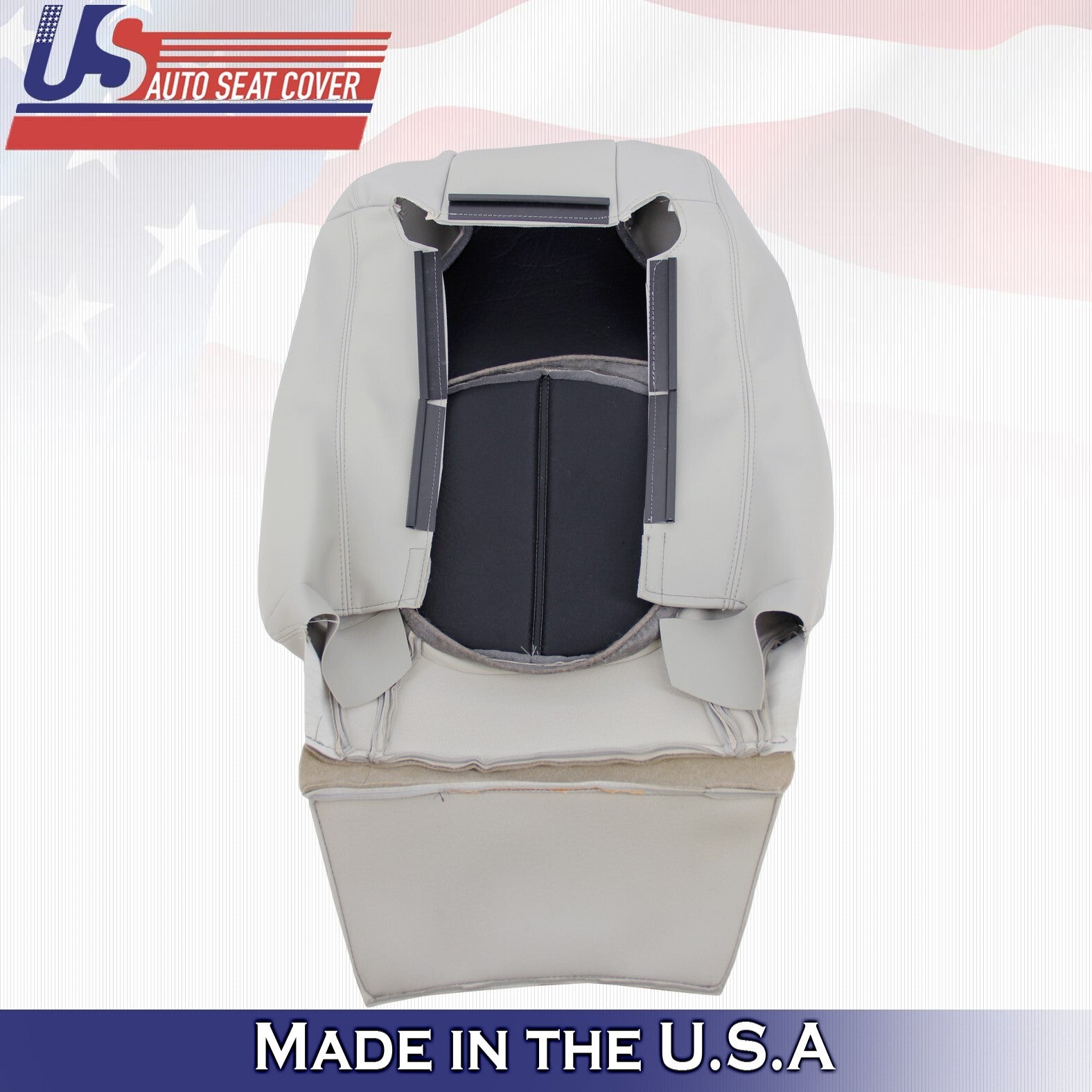 Fits Buick Enclave 2008 to 2012 Driver & Passenger Tops Leather Cover Gray