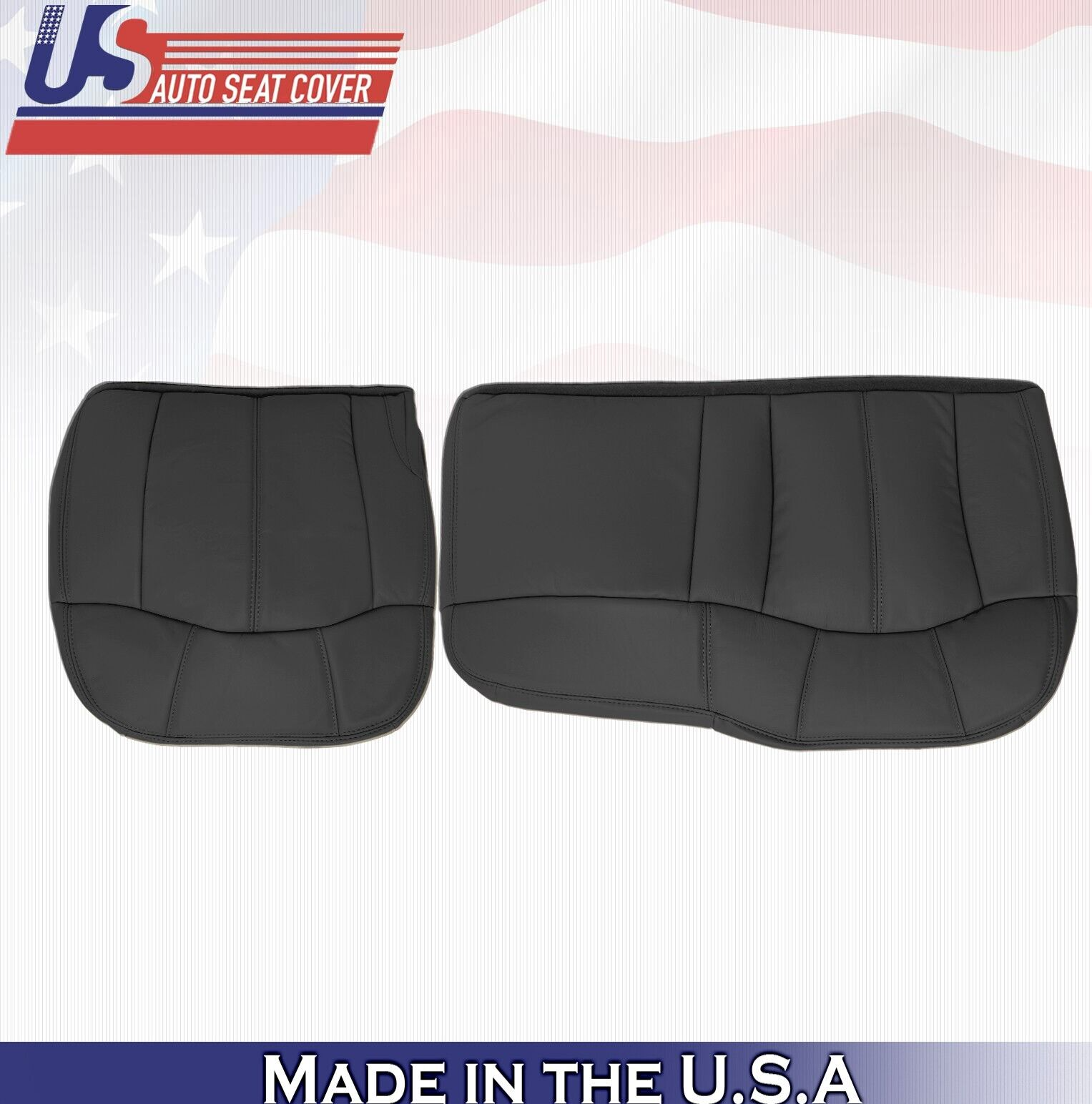 1999-2002 For Chevy Tahoe Rear Driver Passenger Bottoms Leather Covers Graphite