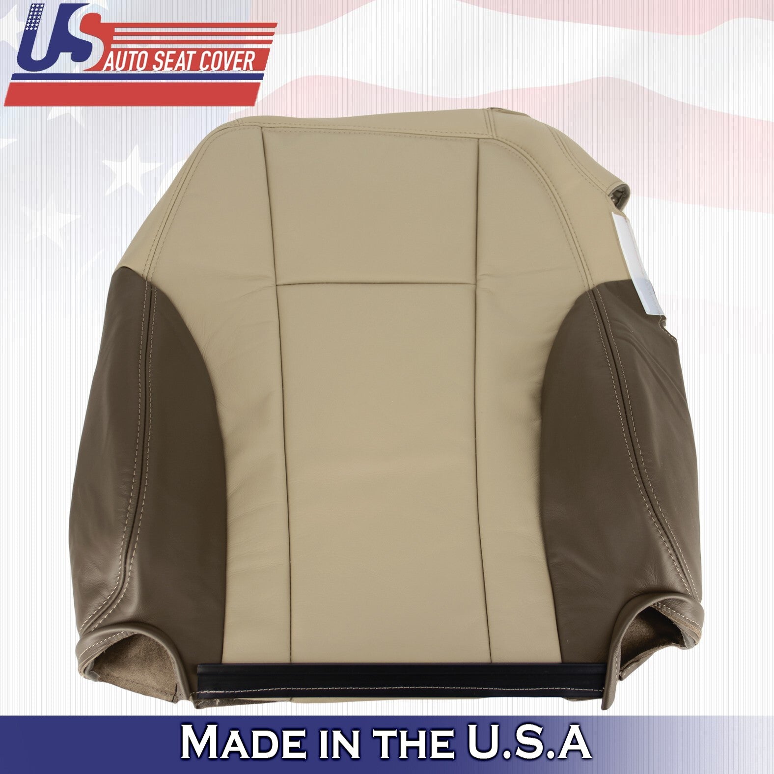 2002 to2004 For Chevy Trailblazer Driver &Passenger Tops Leather Cover 2Tone Tan