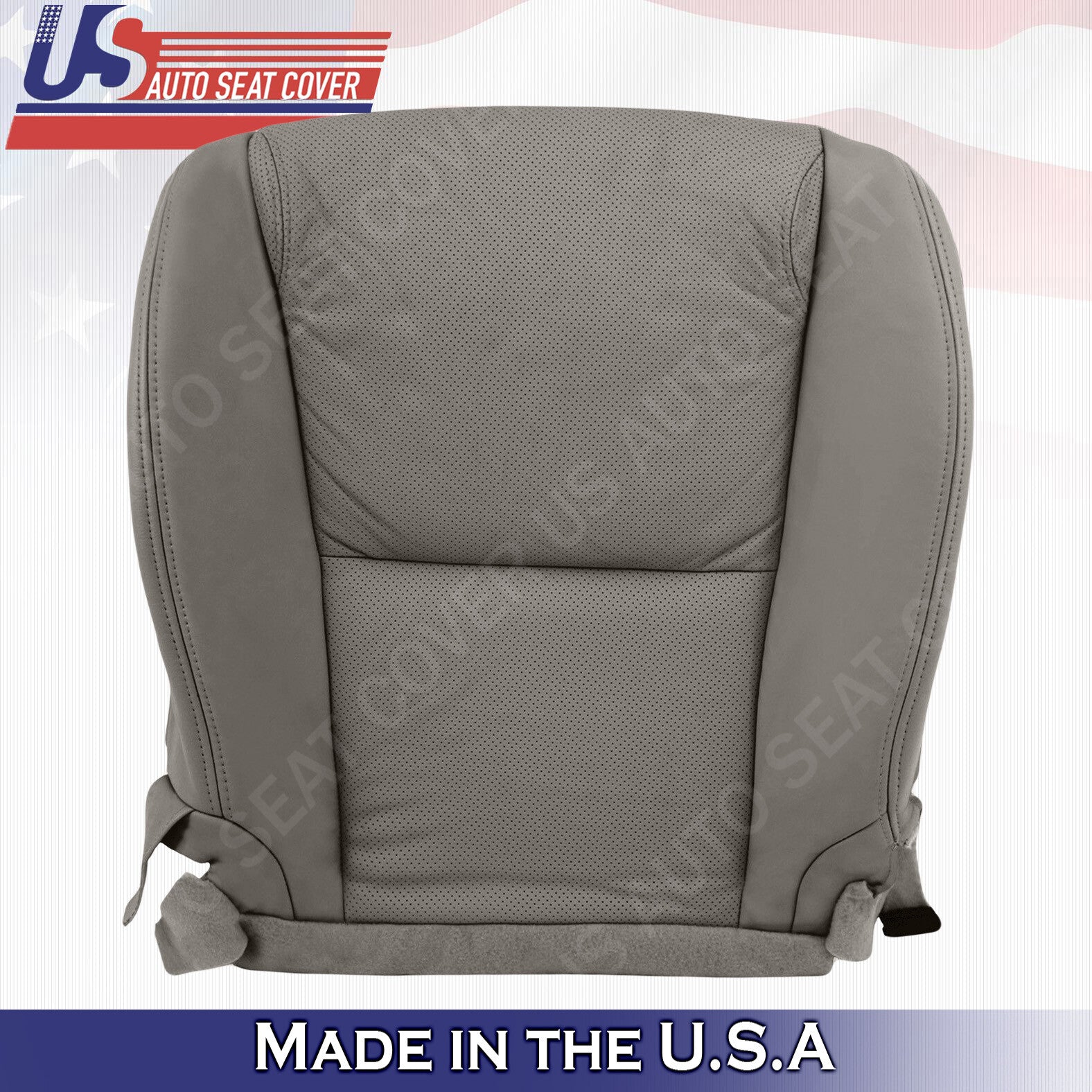 PASSENGER Bottom Leather Perforated Seat Cover GRAY For 2006 2007 Lexus GS350