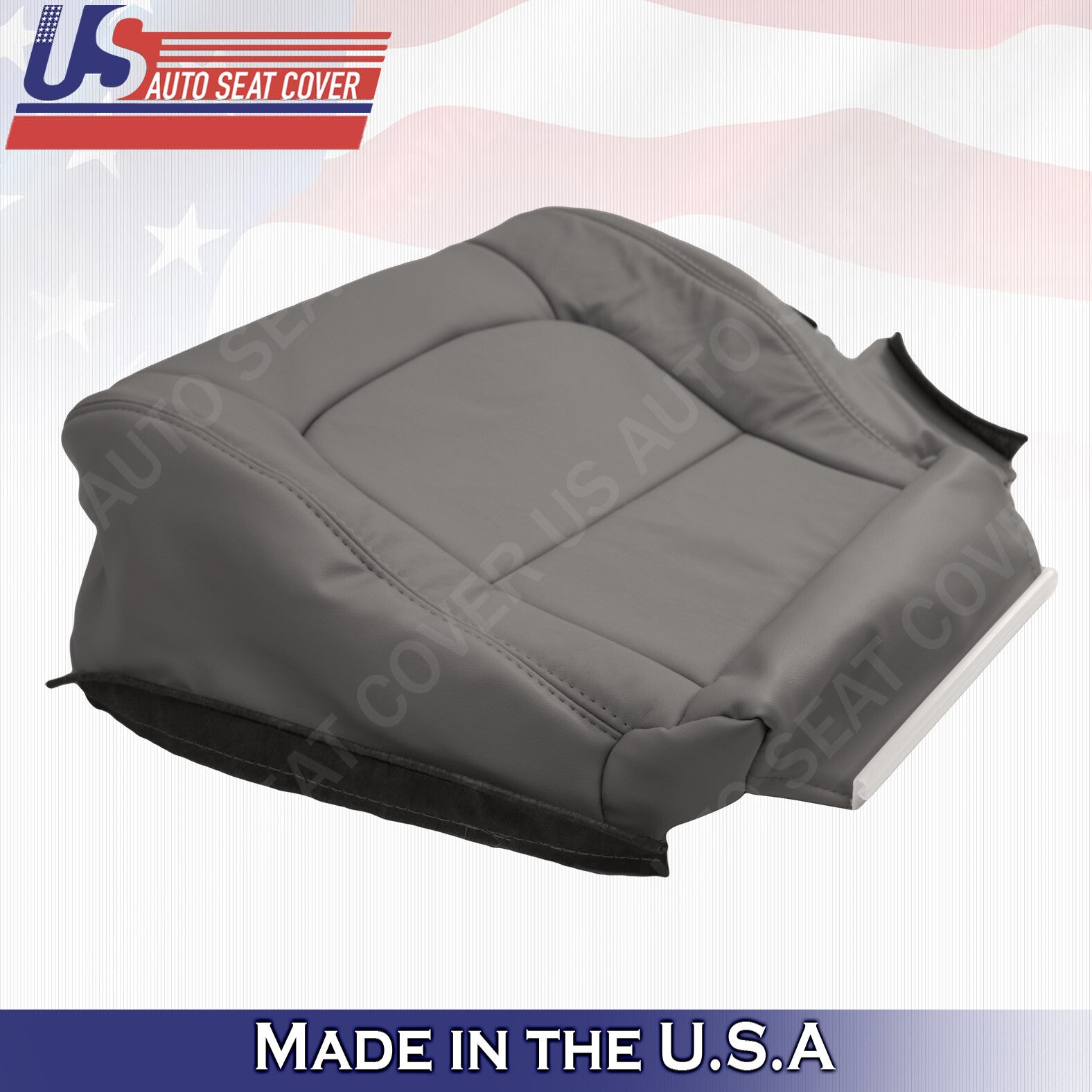 Passenger Side Bottom Leather Seat Cover Color Gray Fit 1998 to 2007 Lexus LX470