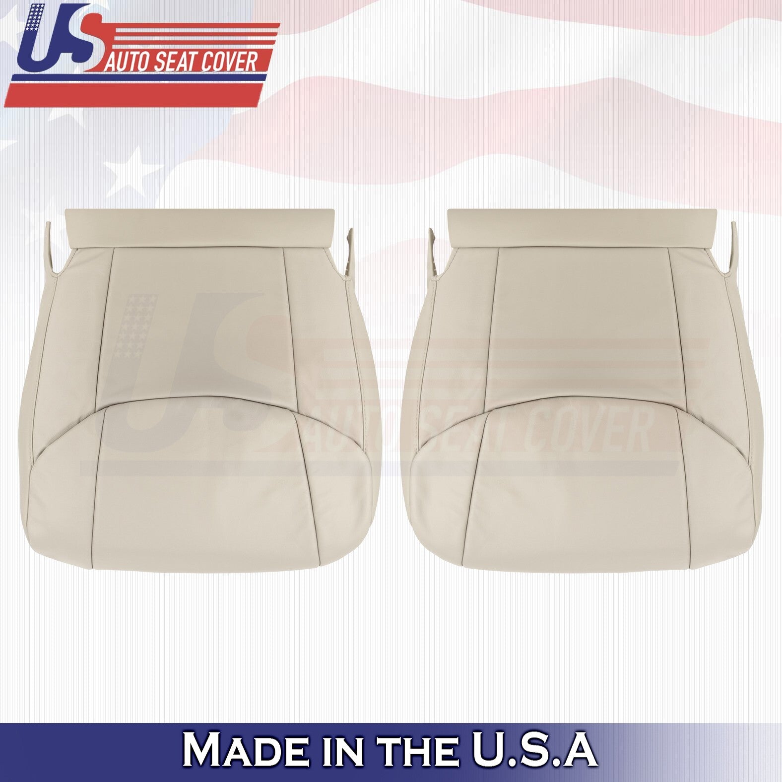 2005 2006 For Toyota Avalon Front Driver & Passenger Bottom Leather Covers Tan