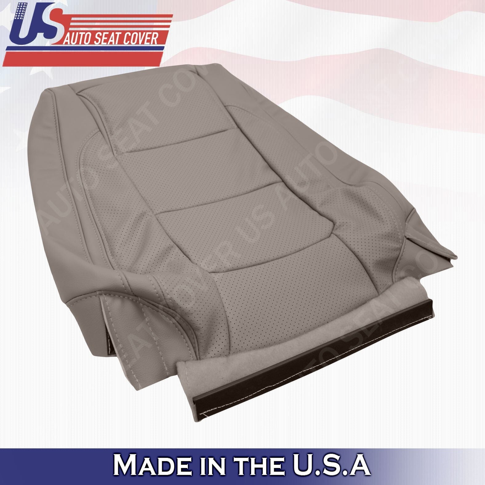 2011 -2015 FITS Ford Explorer Driver Top Leather Seat Cover Stone Gray