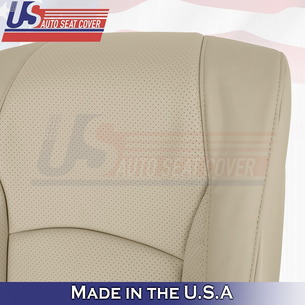 2003 to 2009 For Lexus RX350 Passenger Top & Bottom Synth Leather Perf Cover Tan