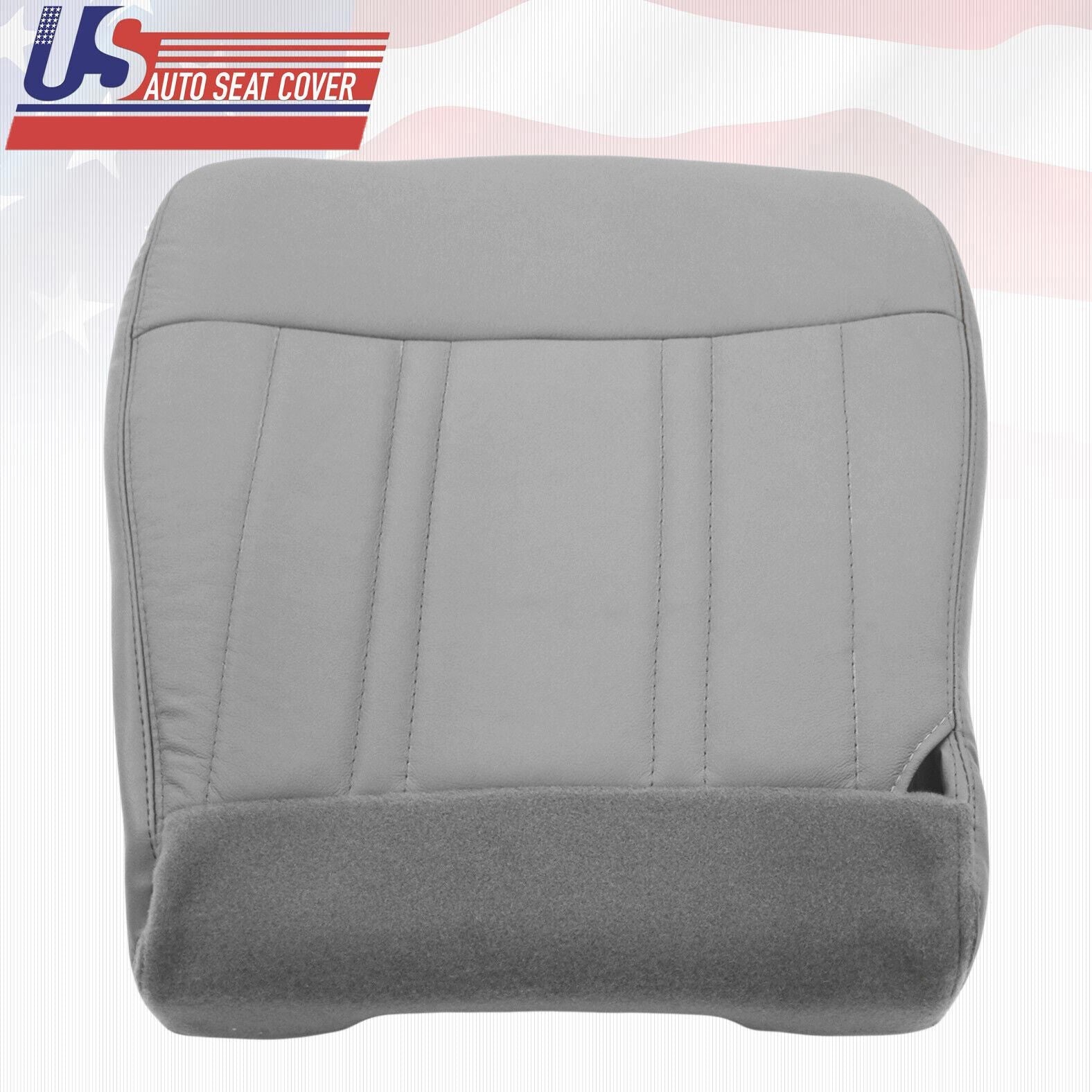 1997 For Ford F150 Lariat XLT Driver & Passenger 2x Bottom Leather Covers Gray