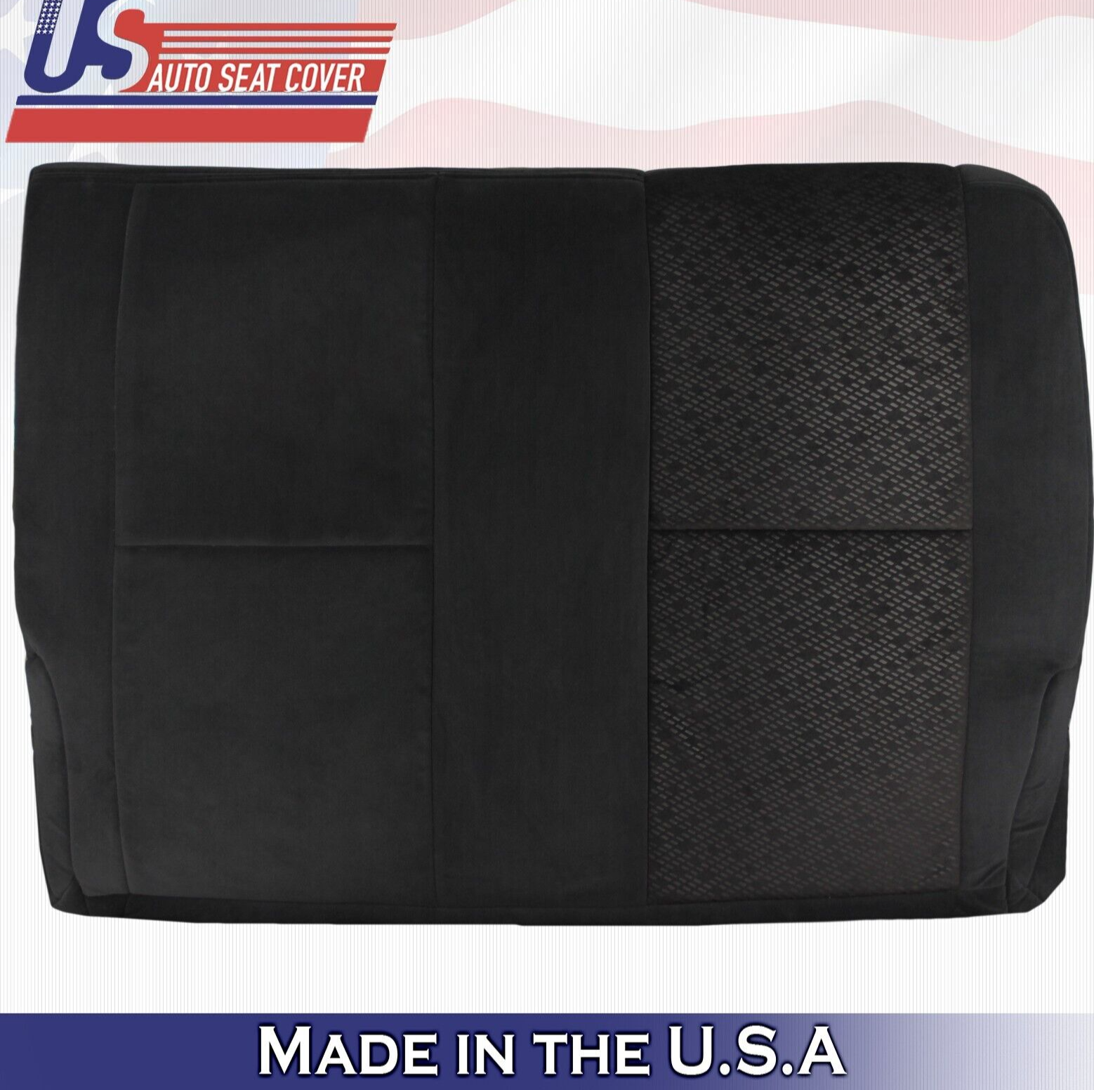 2009 For GMC Sierra 1500 2500 3500 2nd Row Driver Side Top Cloth Seat Cover BLK