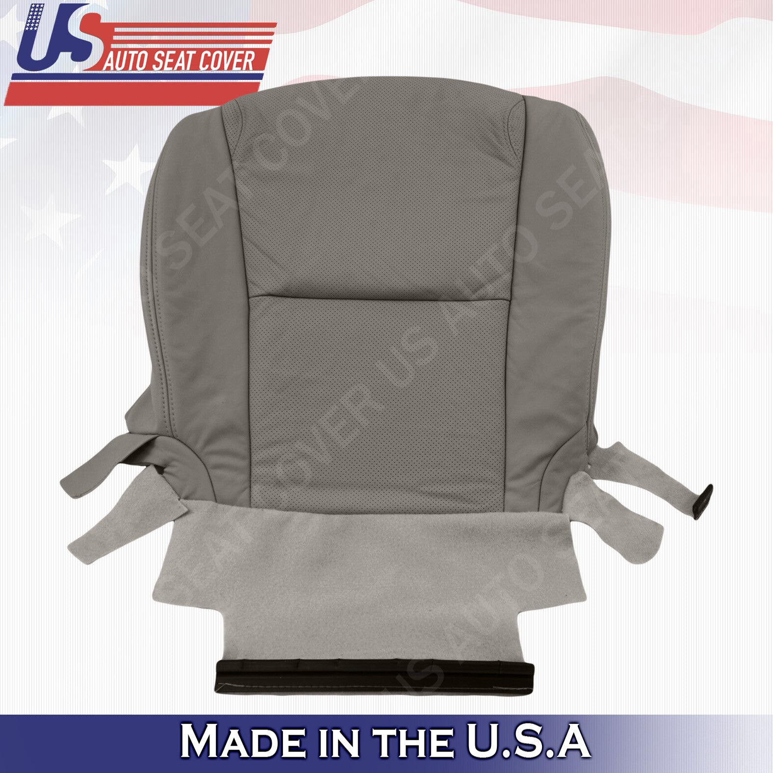 PASSENGER Bottom Leather Perforated Seat Cover GRAY For 2006 2007 Lexus GS350