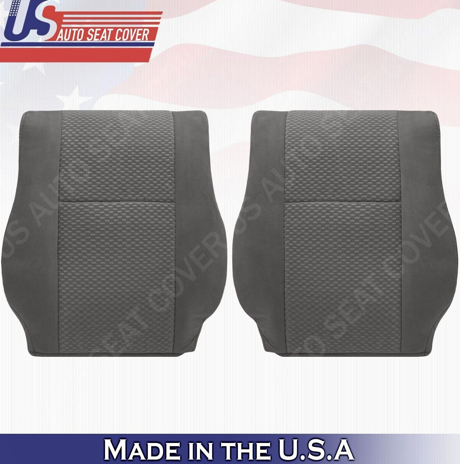 2012 For Toyota Tundra Grade SR5 Driver & Passenger Top Cloth Seat Covers Gray