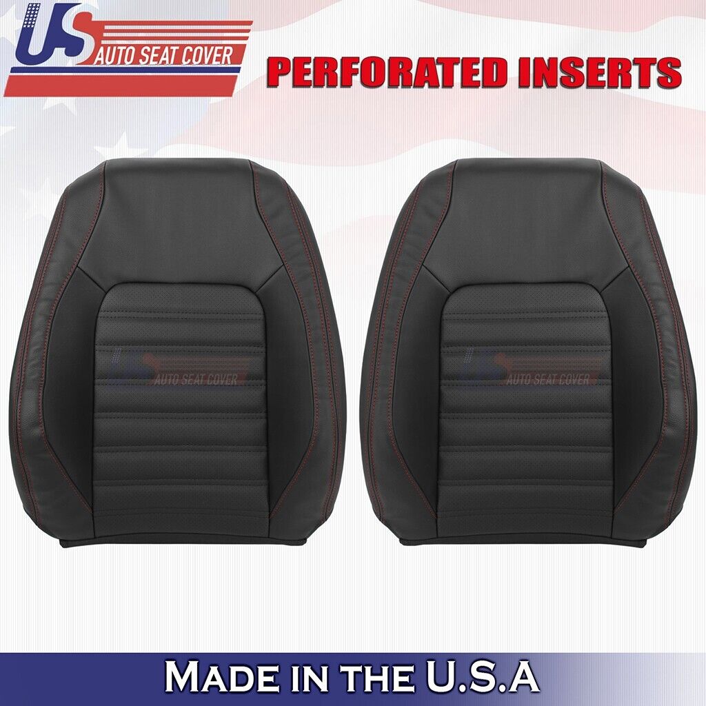 2011 to 2018 Fits VW Jetta GLI Driver & Passenger Tops Leather Cover Black