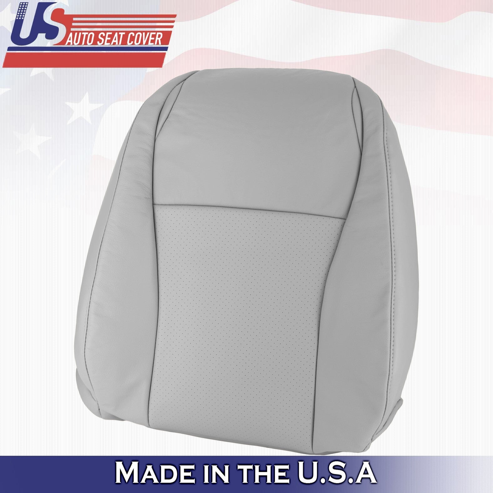 2006 2007 For Toyota Highlander Driver Top Perforated Leather Seat Cover Gray