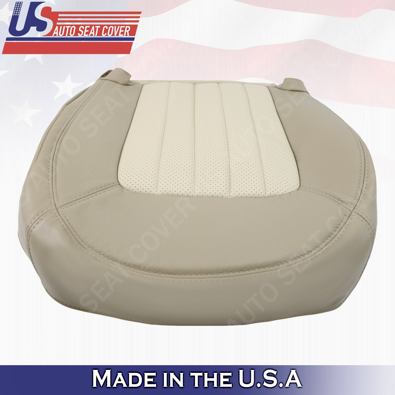 2002 2003 2004 2005 Mercury Mountaineer Driver Bottom Perf. Leather Cover Tan