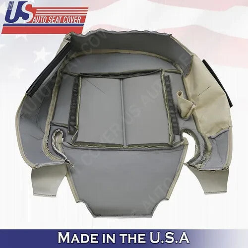 2003 to 2011 Fits Lincoln Town Car Passenger Bottom Leather Seat Cover Tan