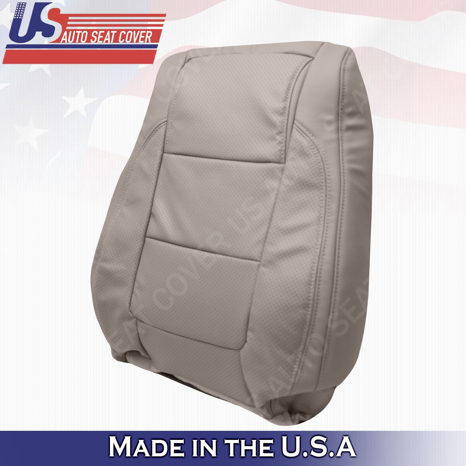 2011 To 2015 Ford Explorer Front Tops & Bottoms leather seat covers stone gray