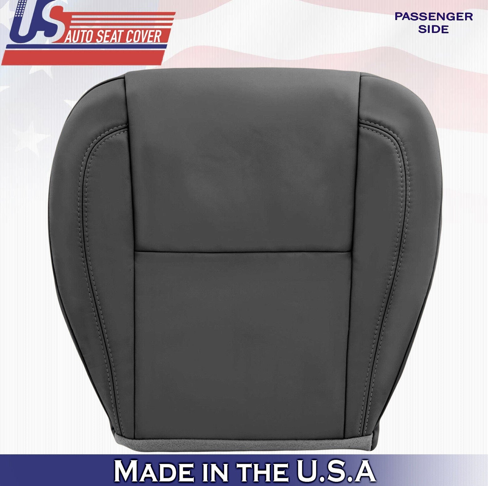 1998 1999 2000 For Lexus GS430 Passenger Bottom Solid Leather Seat Cover Black