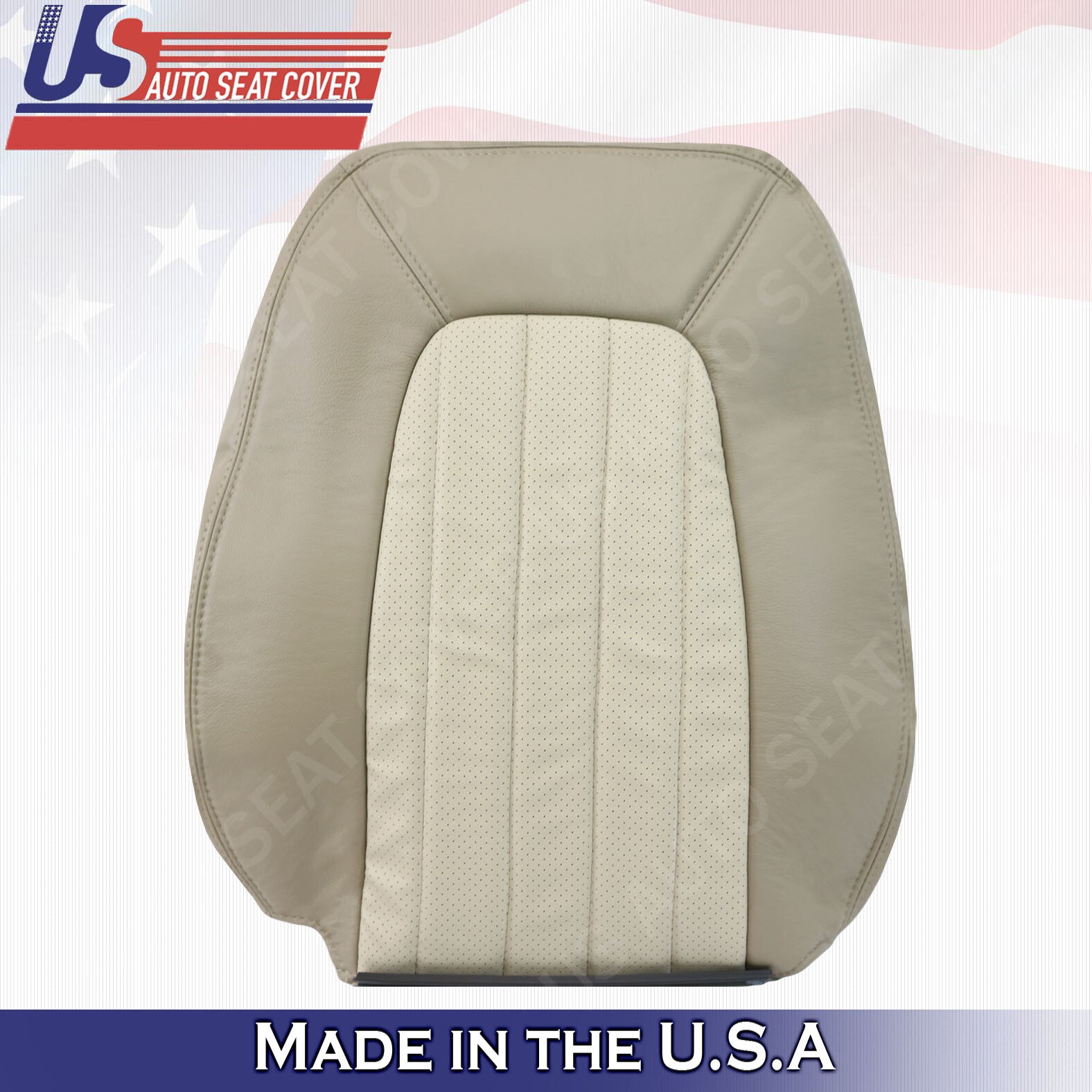 Driver Top Bottom Perforated Leather Seat Tan 2002 to 2005 Mercury Mountaineer