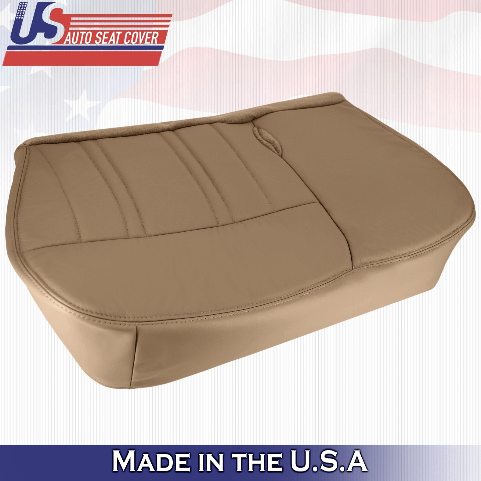 1997 For Ford F150 Lariat XLT Front Passenger Bottom Leather Seat Covers Tan