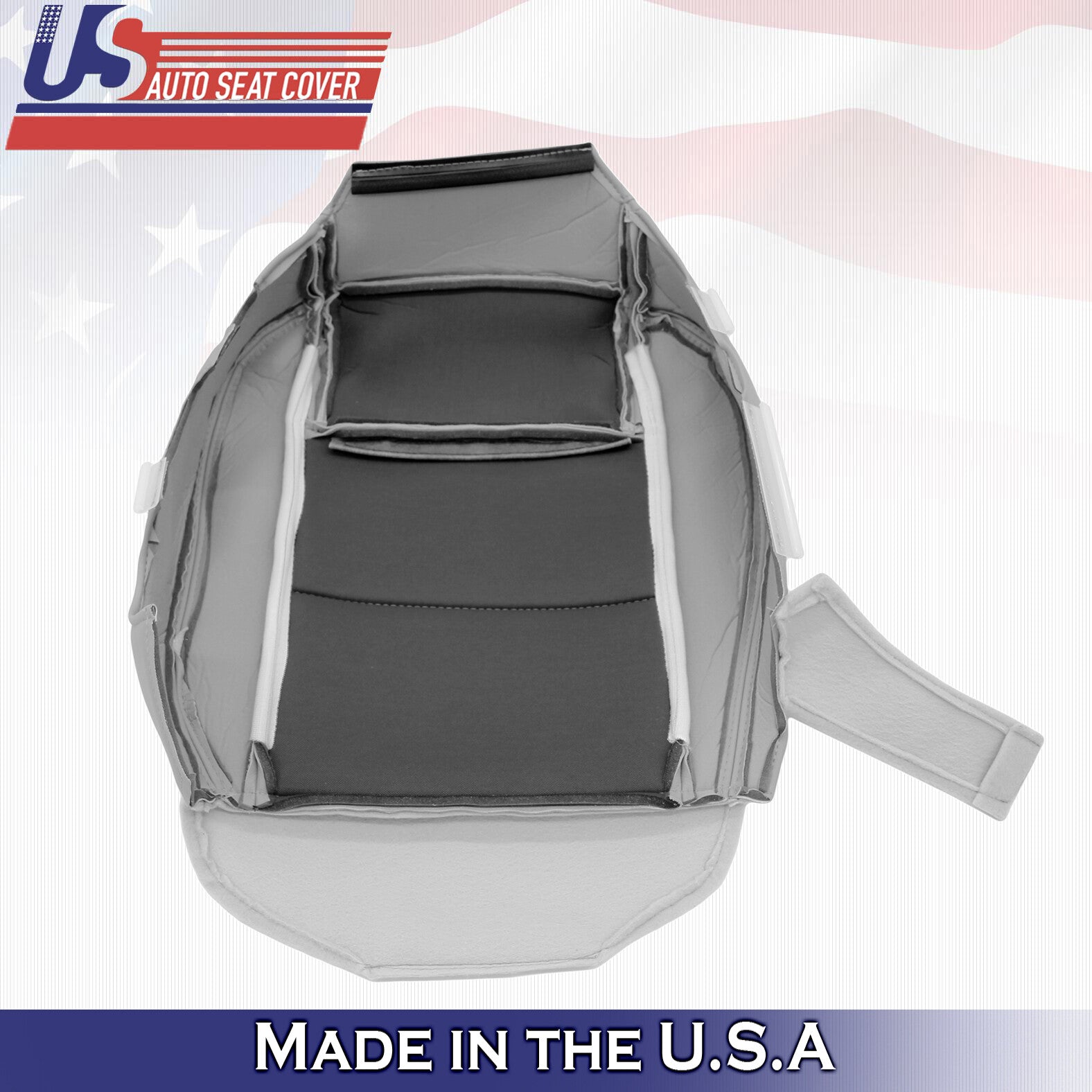 2005 to 2009 For Ford Mustang V6 Driver & Passenger Bottom Leather Covers Gray