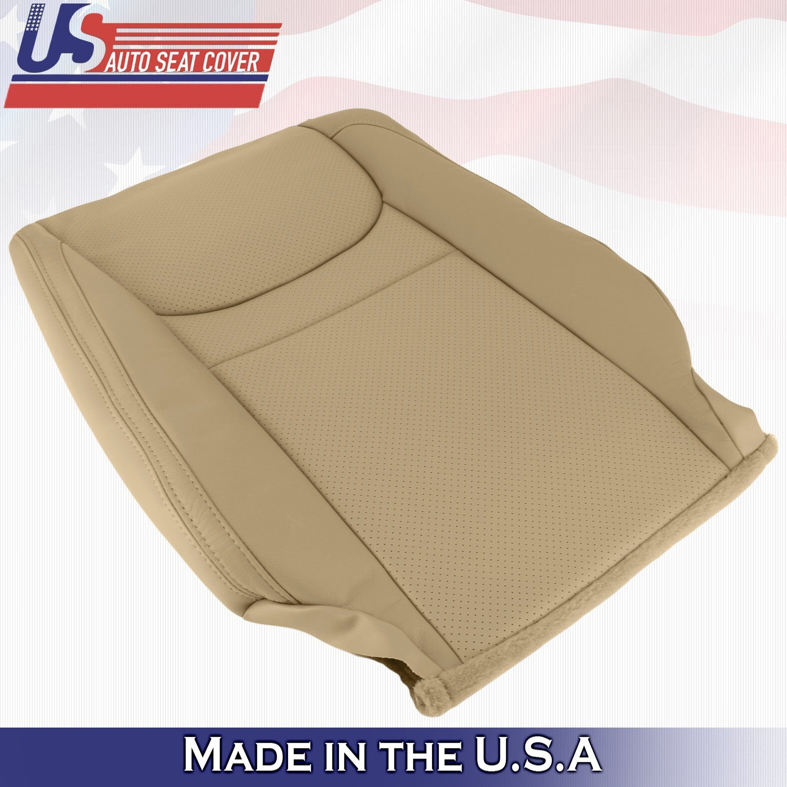 2000 to 2002 For Toyota Highlander Passenger Top & Bottom Leather Covers Tan