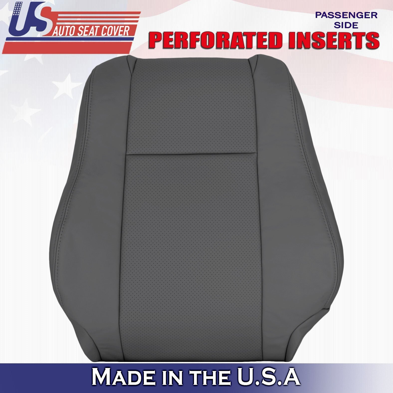 2004 - 2008 FOR Toyota Solara Driver & Passenger Bottoms&Tops Leather Cover Gray