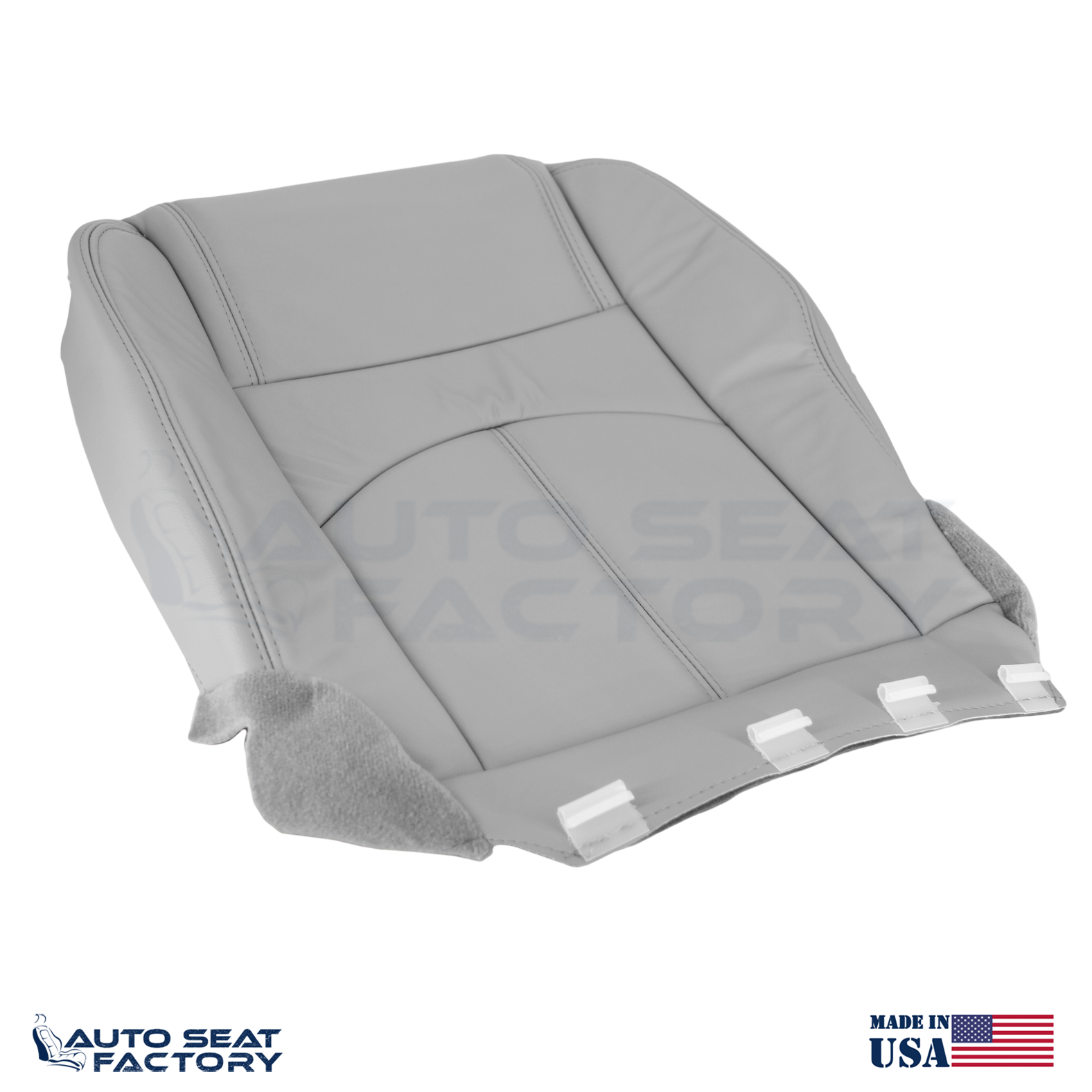 Fits 2013 - 2017 GMC Acadia Left & Right Bottom Solid Gray Vinyl Seat Covers