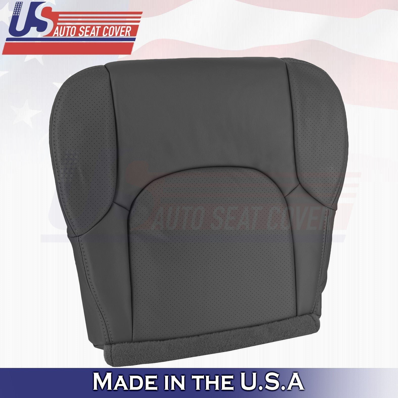 2005 to 2021 For Nissan Frontier Passenger Top & Bottom Leather Seat Covers BLK