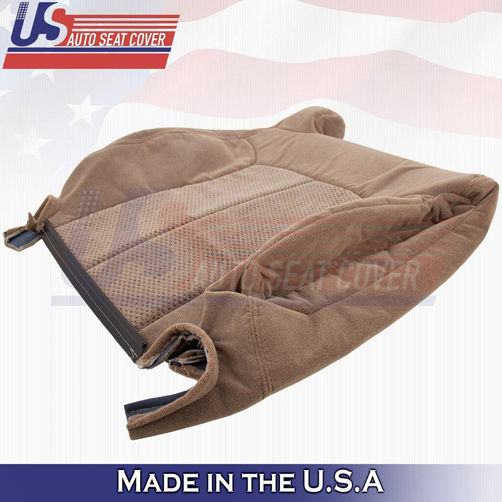 1999 2000 2001 2002 Fits Chevy Silverado Passenger Top Cloth Seat Cover Dark Tan