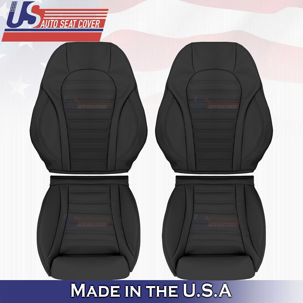 2015-2021 For Mercedes Benz C43 Driver Passenger Tops Bottoms Vinyl Covers Black