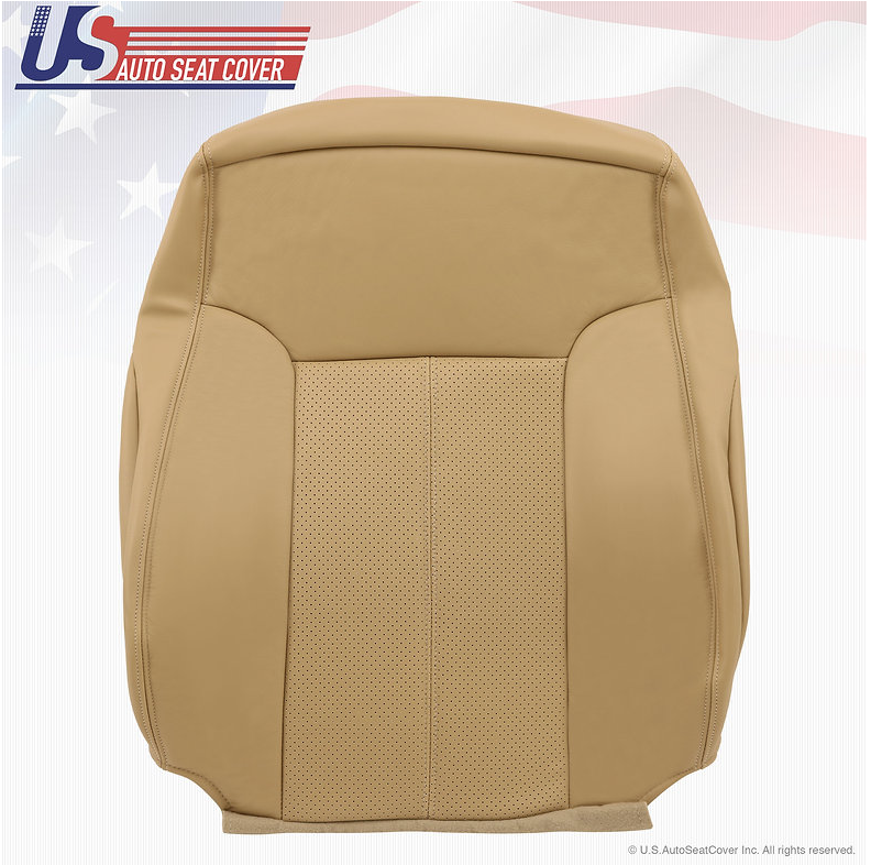 2011 2012 2013 2014 FORD F250 LARIAT DRIVER TOP LEAN BACK LEATHER SEAT COVER TAN