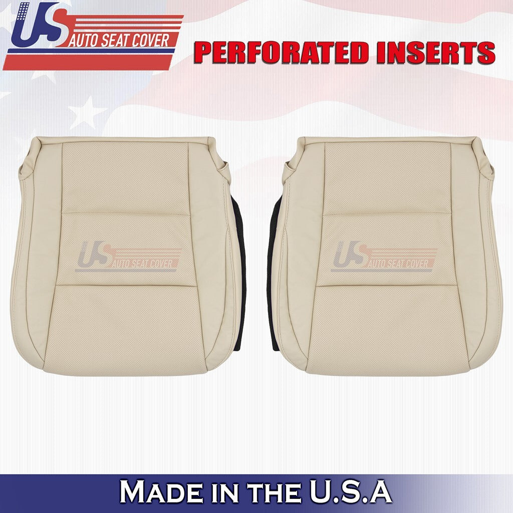 2013 to 2018 For Lexus ES350 Driver & Passenger Bottoms Leather Seat Cover Tan