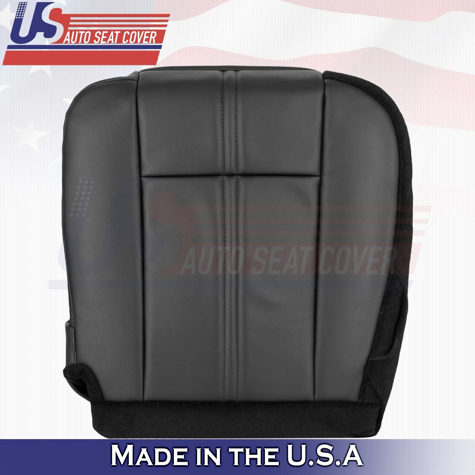 1997 to 2006 Fits Jeep Wrangler Driver & Passenger Bottoms Leather Cover Black