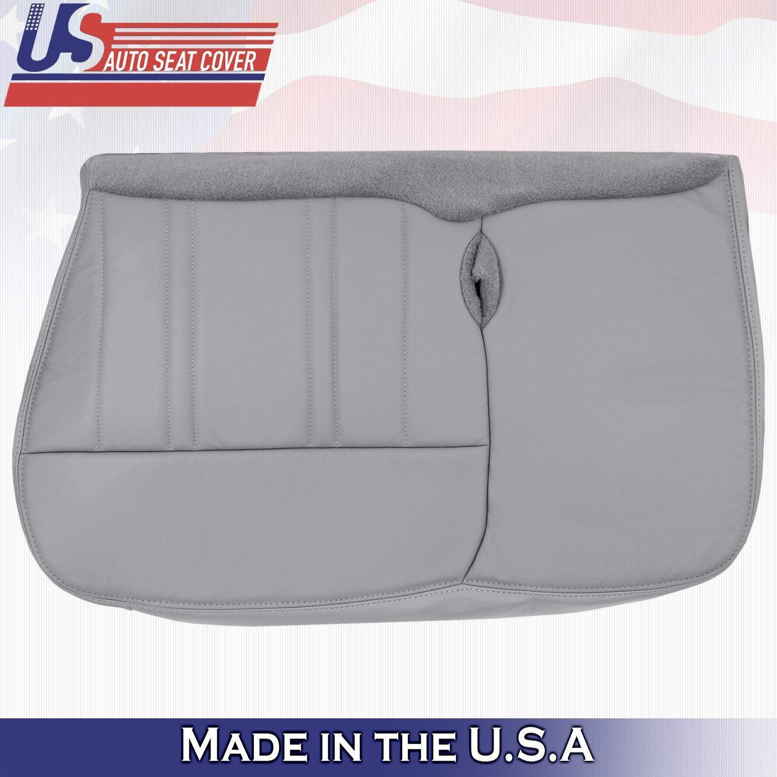 1998 For Ford F150 Lariat XLT Front Passenger Bottom Leather Seat Covers Gray