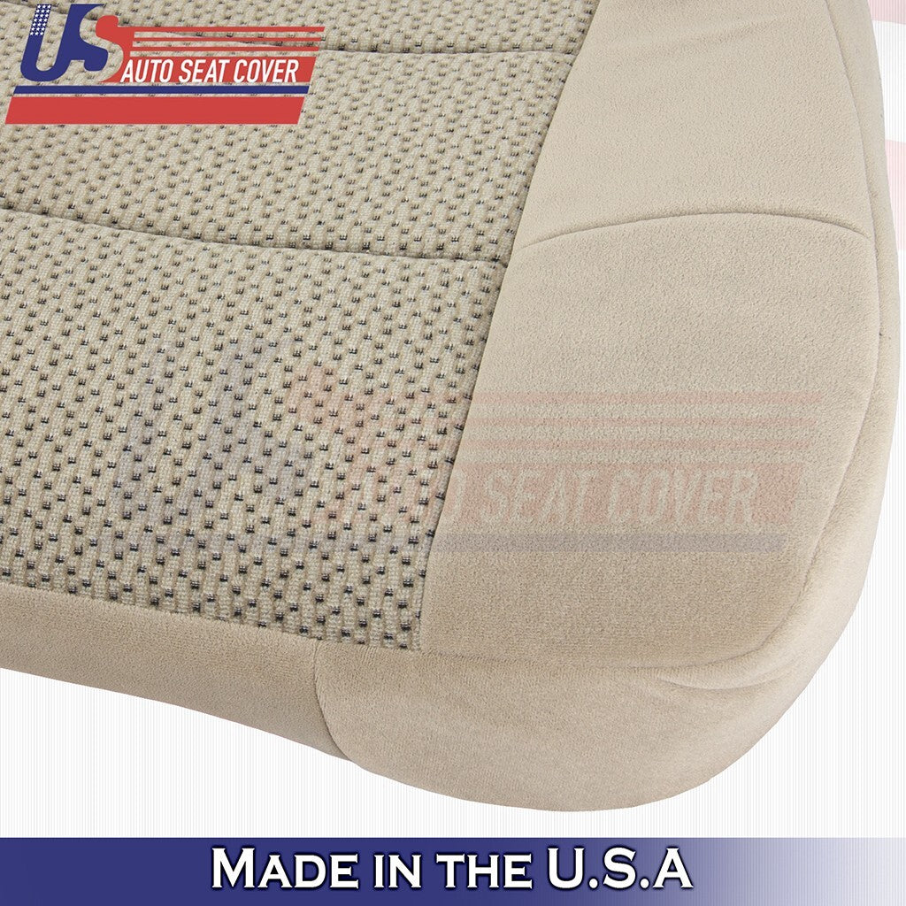 2003 Fits Ford F-150 Extended Cab Passenger Top & Bottom Cloth Seat Cover Tan