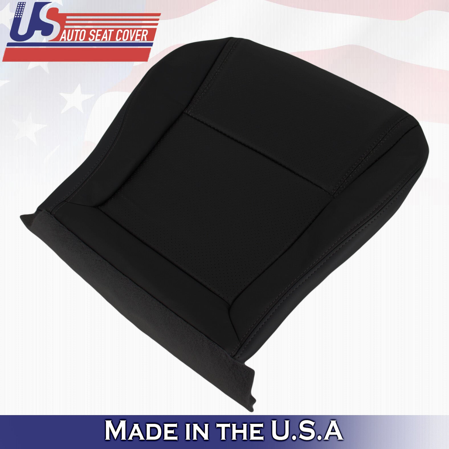 2004 For Honda Pilot Driver & Passenger 2x Bottom Perforated Leather Covers BLK