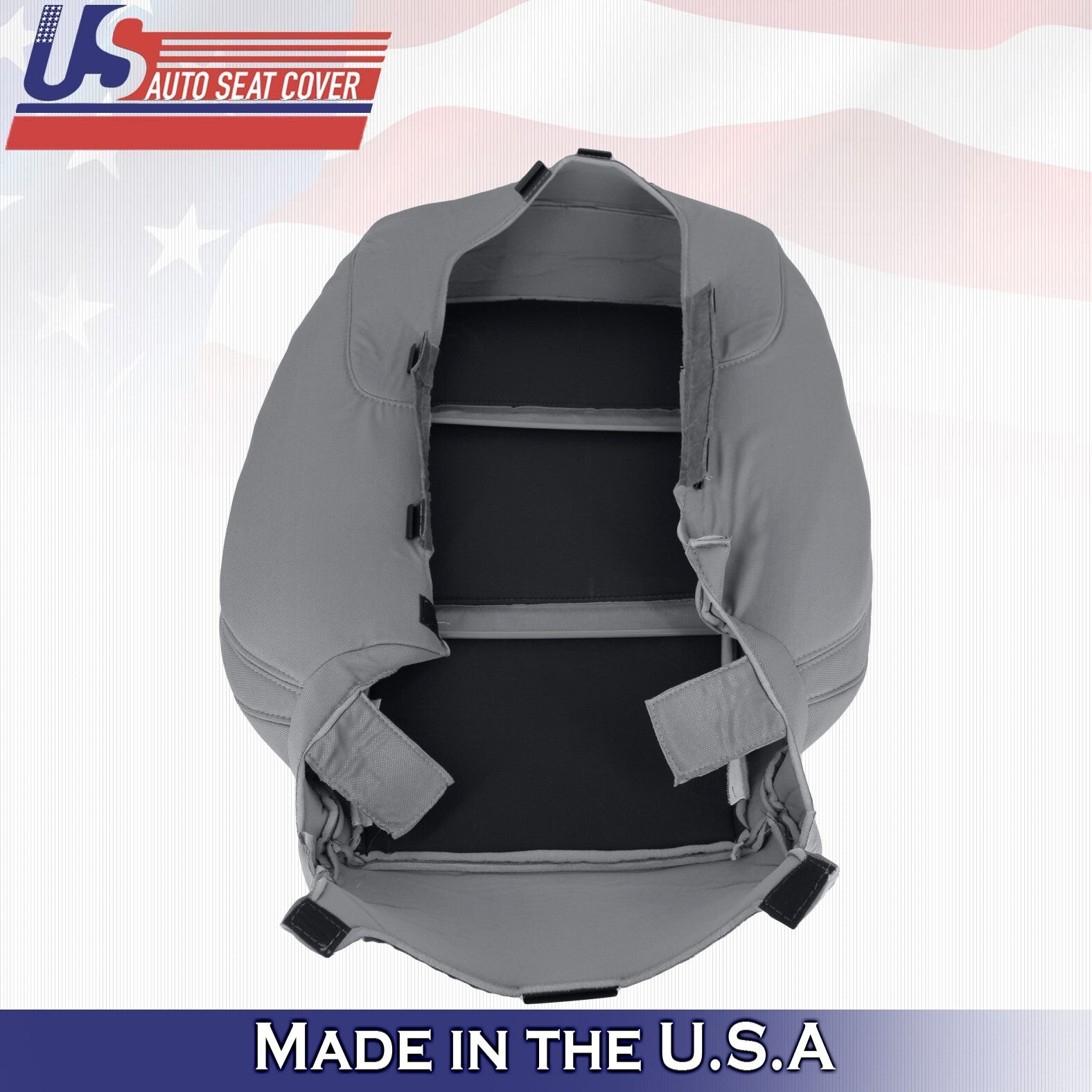 2015 to 2019 For Chevy Silverado 2500 3500 Driver Top & Bottom Cloth Covers Gray