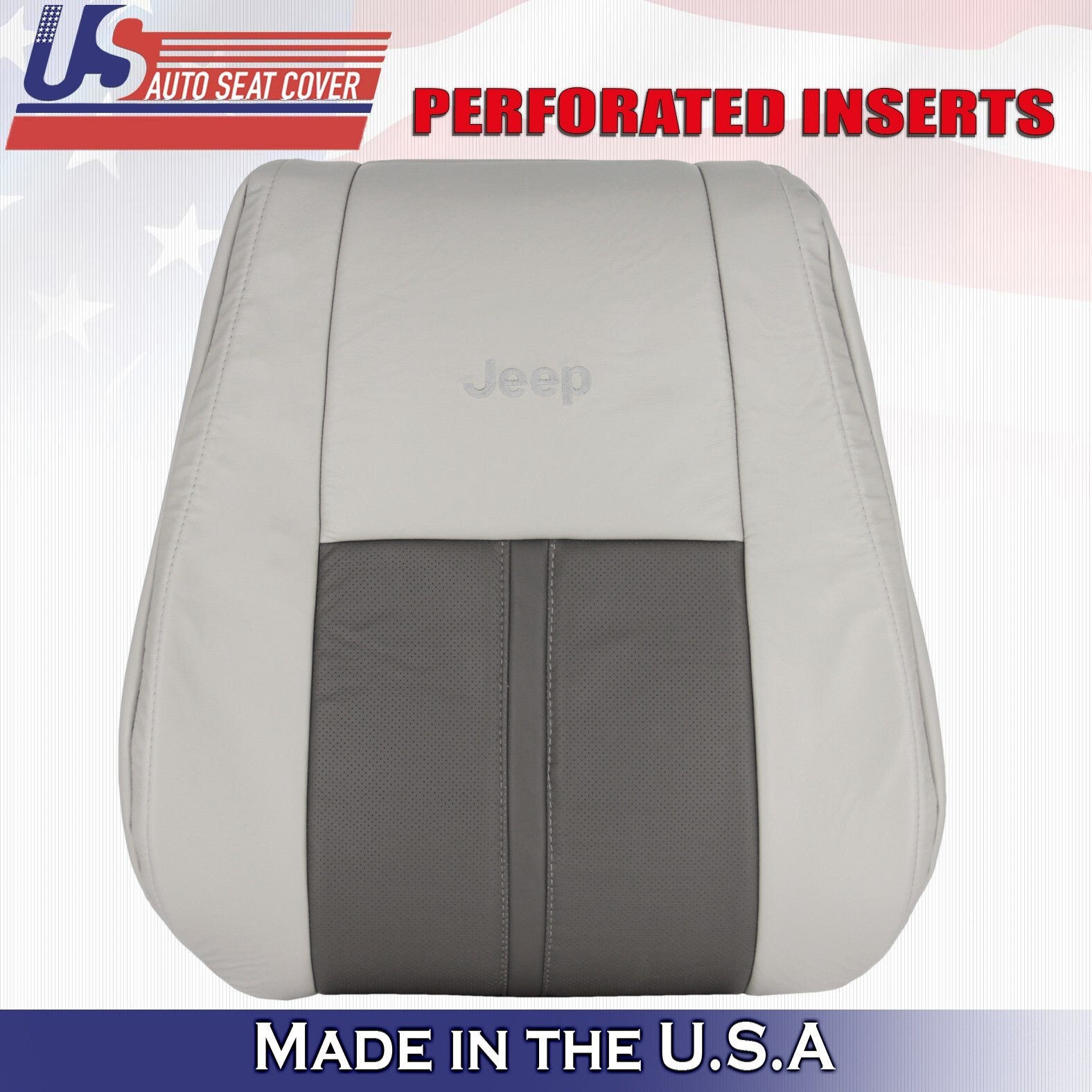 2006 For Jeep Grand Cherokee Limited 2 Top & 2 Bottom Leather Seat Covers Tan