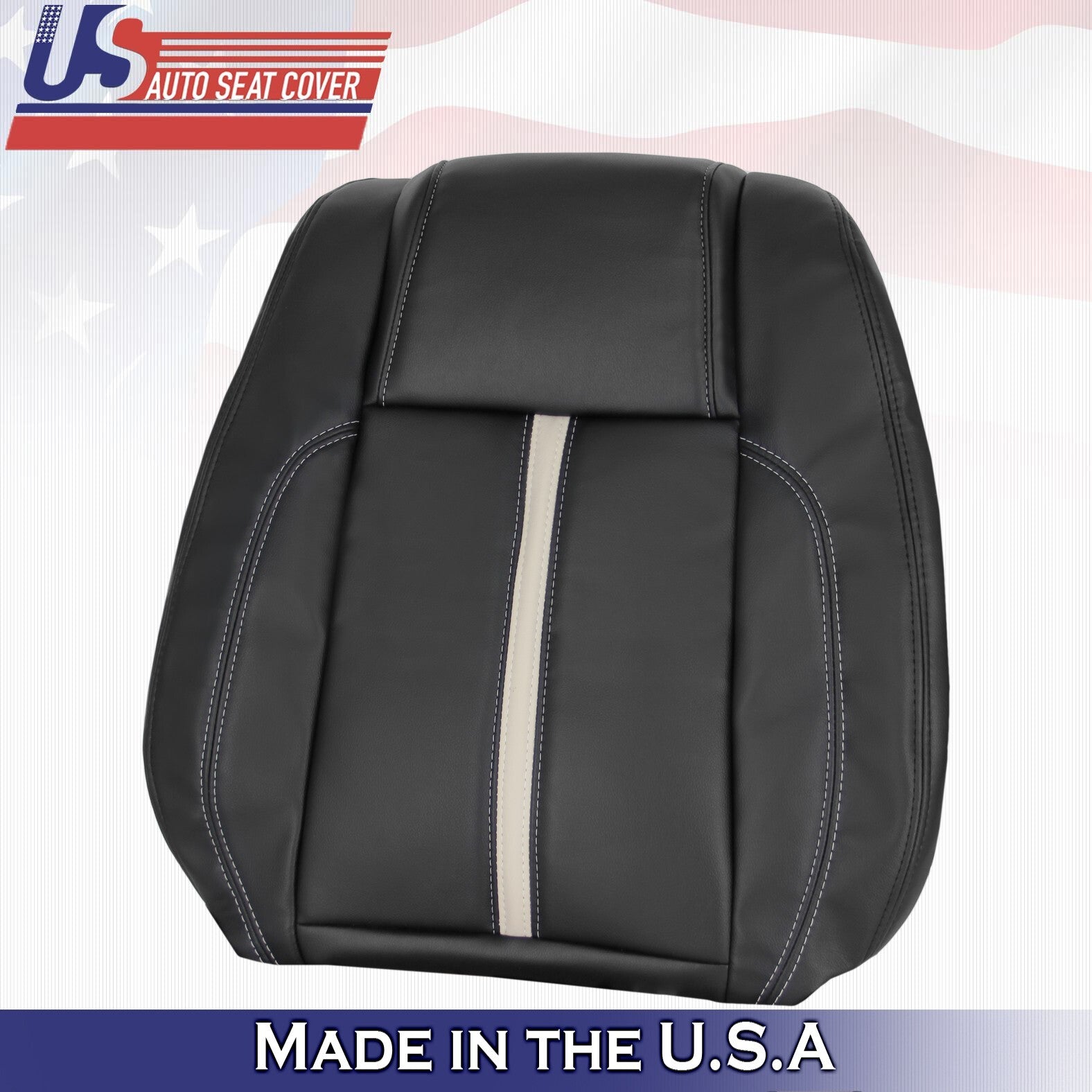 2013 2014 For Ford Mustang Gt Coupe Passenger Top & Bottom Leather Covers Black