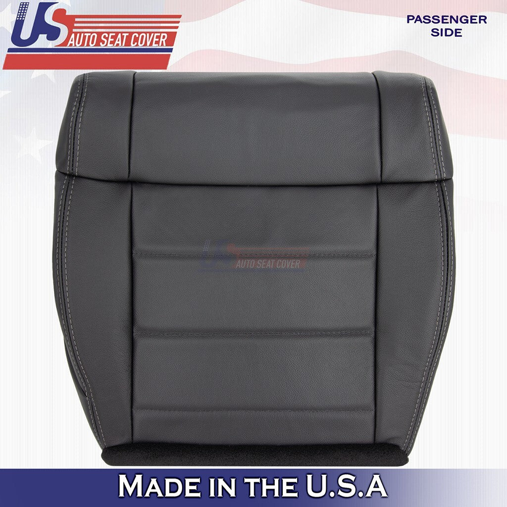 2008 to 2012 Fits Jeep Wrangler Driver& Passenger Bottoms Leather Cover Black