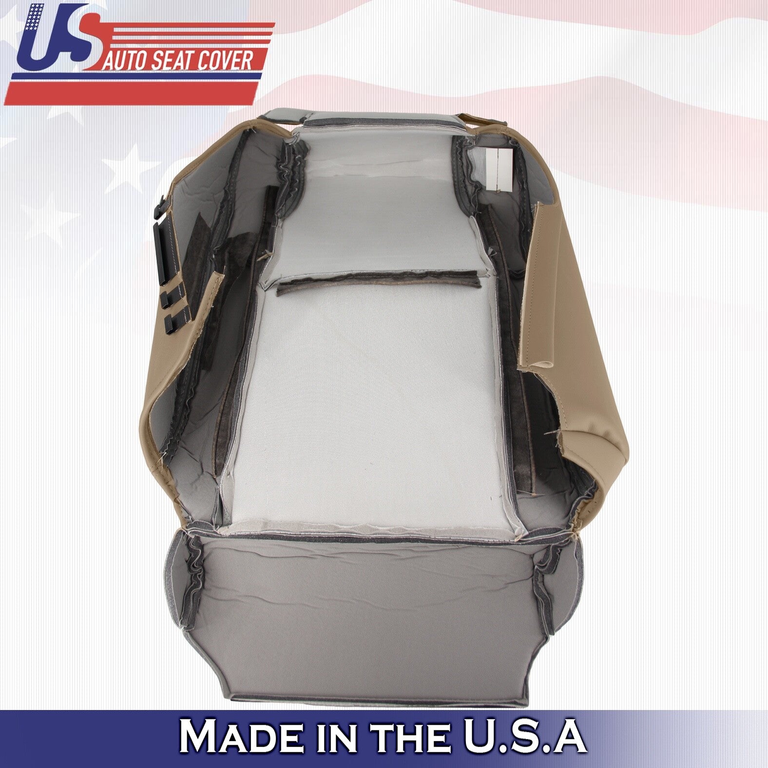 2003 to 2005 For Honda Pilot Front Set Top &Bottom Synthetic Leather Covers Tan